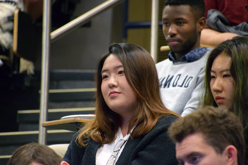 Woman student in audience